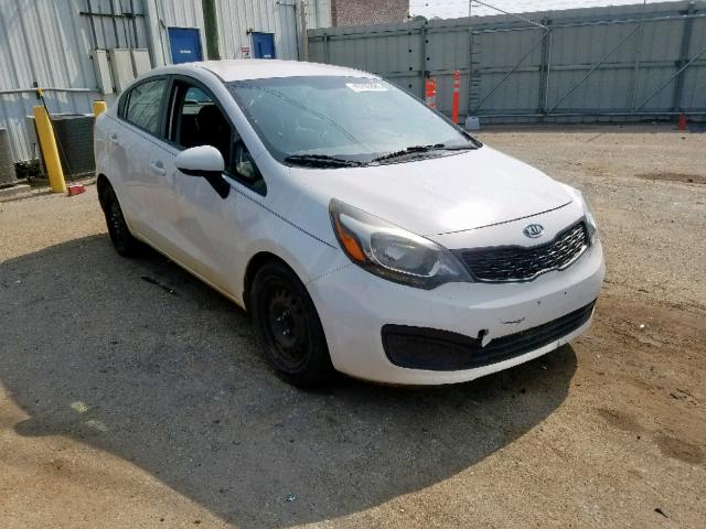 KNADM4A36D6098604 - 2013 KIA RIO LX WHITE photo 1