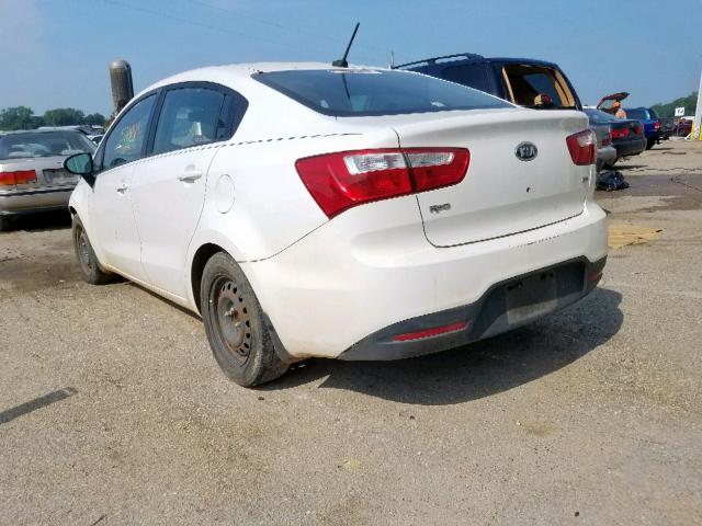 KNADM4A36D6098604 - 2013 KIA RIO LX WHITE photo 3