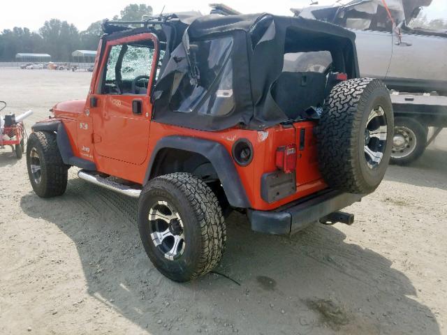 1J4FA39S05P344921 - 2005 JEEP WRANGLER X ORANGE photo 3