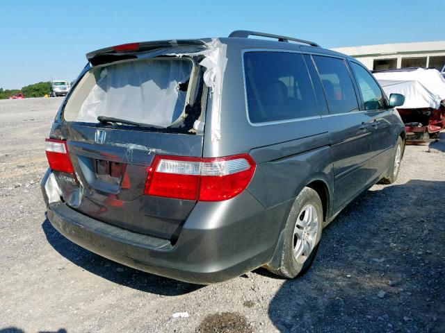 5FNRL38717B447465 - 2007 HONDA ODYSSEY EX GRAY photo 4