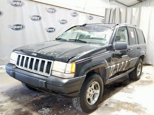 1J4GZ58SXTC326439 - 1996 JEEP GRAND CHER BLACK photo 2