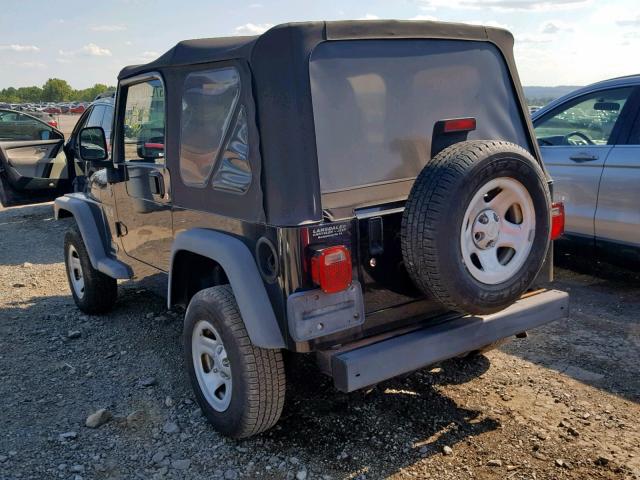 1J4FA39S76P734710 - 2006 JEEP WRANGLER BLACK photo 3