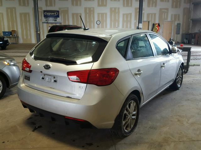 KNAFU5A2XC5603148 - 2012 KIA FORTE EX SILVER photo 4