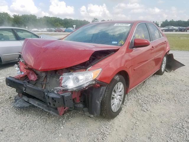 4T4BF1FK2ER383236 - 2014 TOYOTA CAMRY L RED photo 2