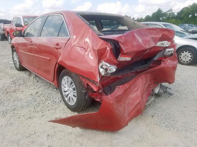 4T4BF1FK2ER383236 - 2014 TOYOTA CAMRY L RED photo 3