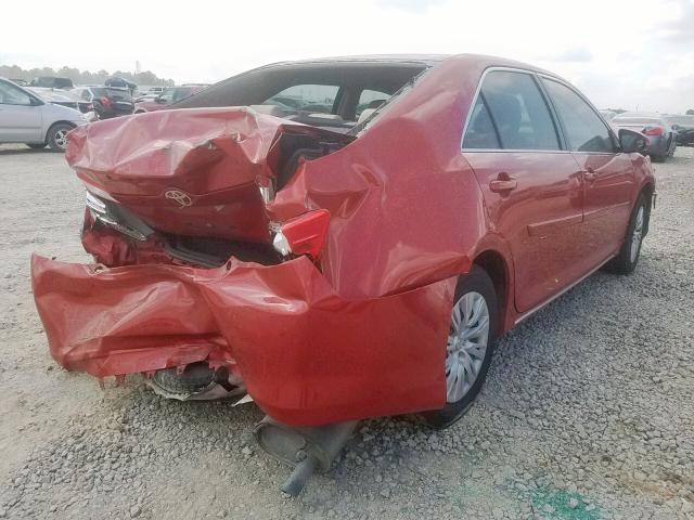 4T4BF1FK2ER383236 - 2014 TOYOTA CAMRY L RED photo 4