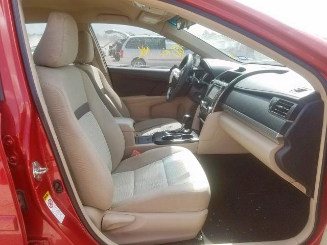 4T4BF1FK2ER383236 - 2014 TOYOTA CAMRY L RED photo 5