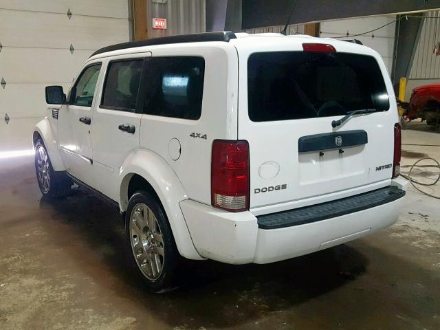 1D4PU4GK0BW590561 - 2011 DODGE NITRO HEAT WHITE photo 3