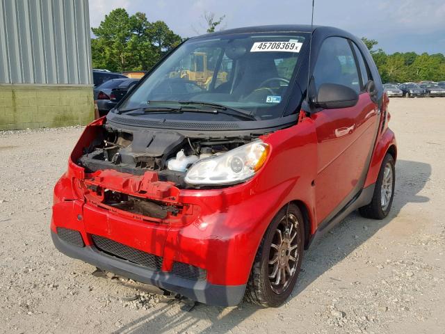 WMEEJ31X69K331426 - 2009 SMART FORTWO PUR RED photo 2