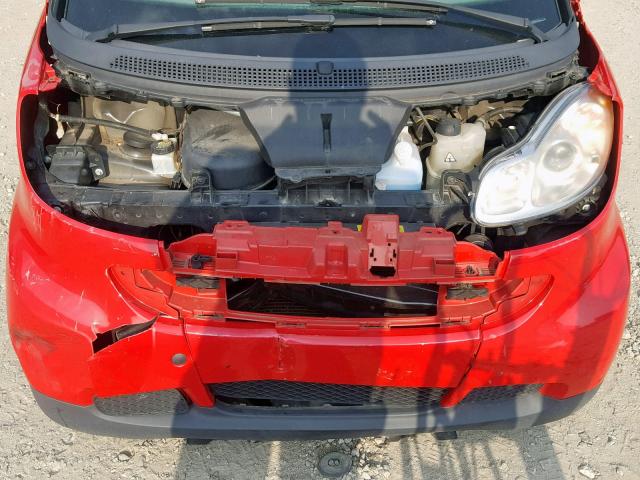 WMEEJ31X69K331426 - 2009 SMART FORTWO PUR RED photo 7
