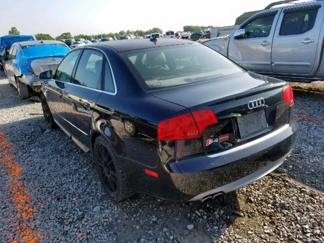 WAUGL78E47A234500 - 2007 AUDI NEW S4 QUA BLACK photo 3