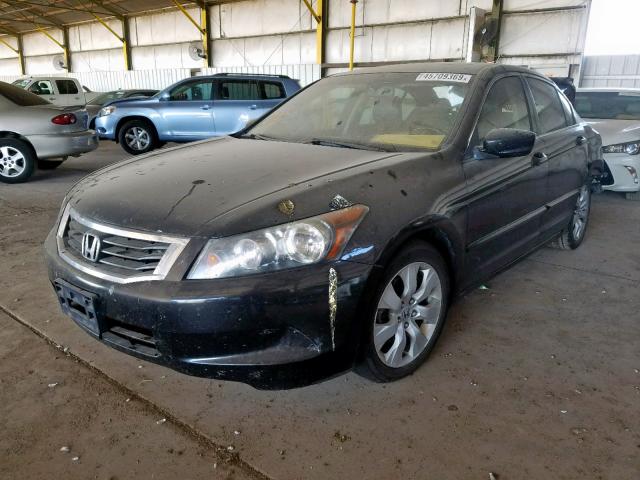 JHMCP26858C004765 - 2008 HONDA ACCORD EXL BLACK photo 2