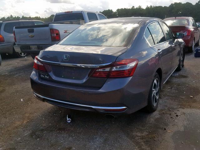 1HGCR2F34GA097838 - 2016 HONDA ACCORD LX GRAY photo 4