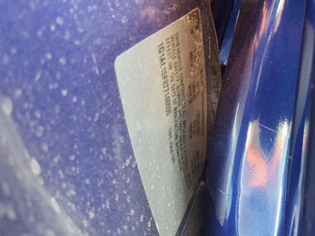 1G1AL15F877148695 - 2007 CHEVROLET COBALT LT BLUE photo 10