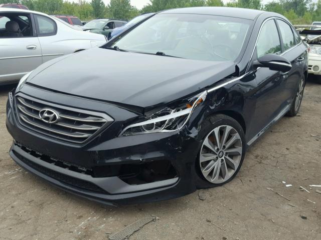 5NPE34AF4FH113906 - 2015 HYUNDAI SONATA SPO BLACK photo 2