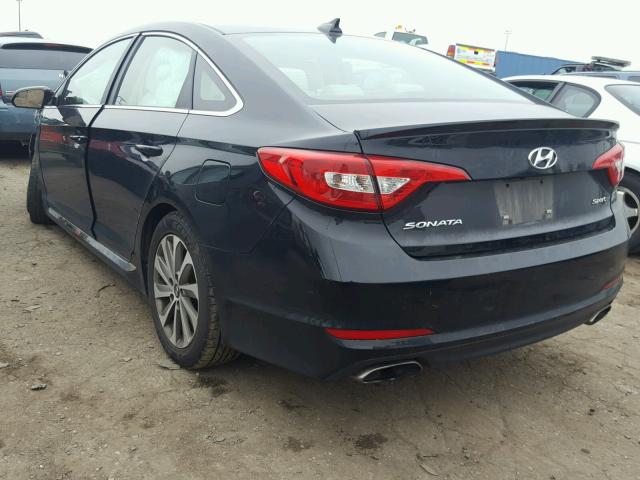 5NPE34AF4FH113906 - 2015 HYUNDAI SONATA SPO BLACK photo 3