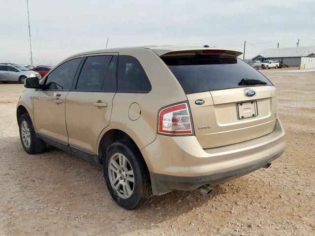 2FMDK48C97BB20773 - 2007 FORD EDGE SEL GOLD photo 3