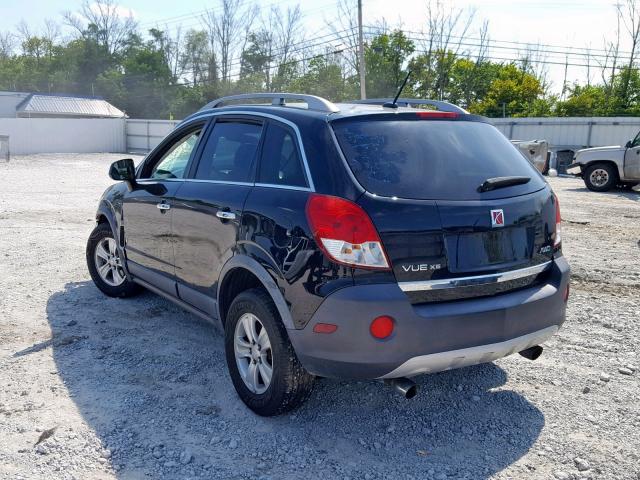 3GSDL43N58S706283 - 2008 SATURN VUE XE BLACK photo 3