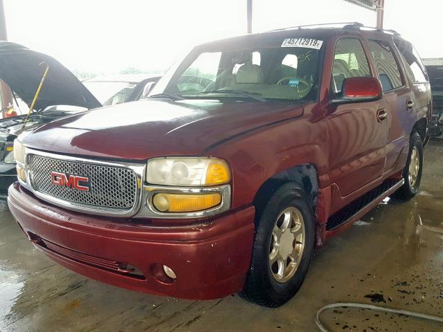 1GKEK63U92J121614 - 2002 GMC DENALI BURGUNDY photo 2