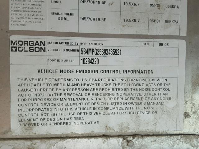 5B4MPG25393435921 - 2009 WORKHORSE CUSTOM CHASSIS COMMERCIAL 白色 照片 10