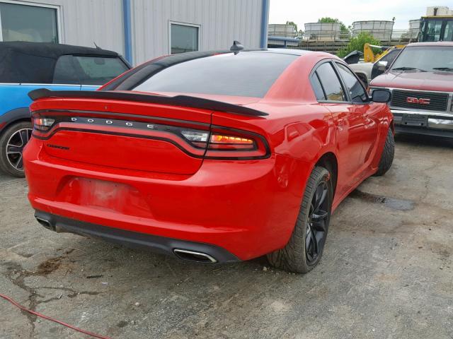 2C3CDXHG8GH126404 - 2016 DODGE CHARGER SX RED photo 4