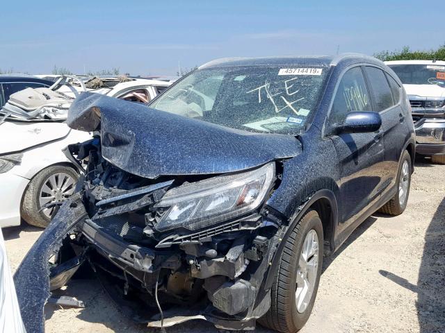 5J6RM3H70GL024641 - 2016 HONDA CR-V EXL BLUE photo 2