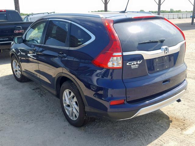 5J6RM3H70GL024641 - 2016 HONDA CR-V EXL BLUE photo 3