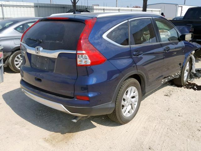 5J6RM3H70GL024641 - 2016 HONDA CR-V EXL BLUE photo 4