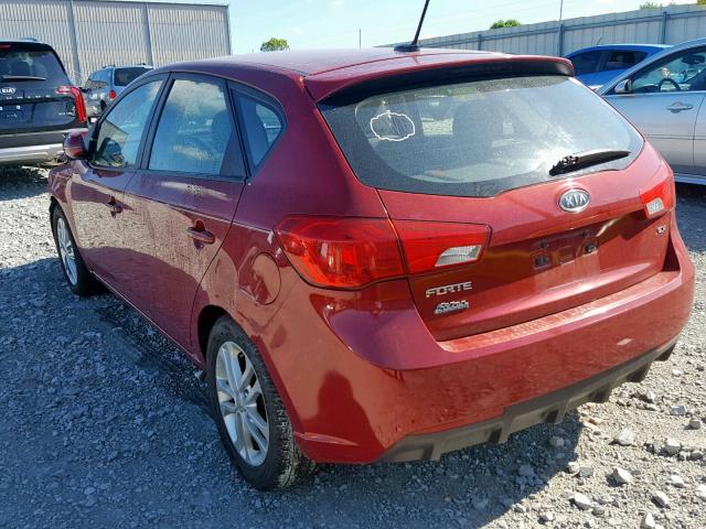 KNAFU5A22B5404898 - 2011 KIA FORTE EX MAROON photo 3