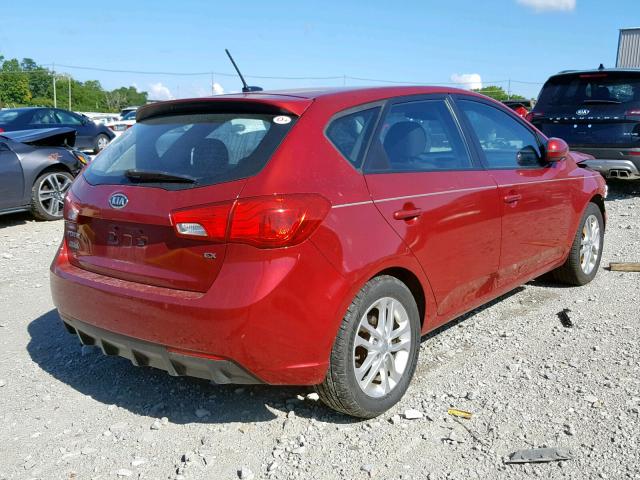 KNAFU5A22B5404898 - 2011 KIA FORTE EX MAROON photo 4