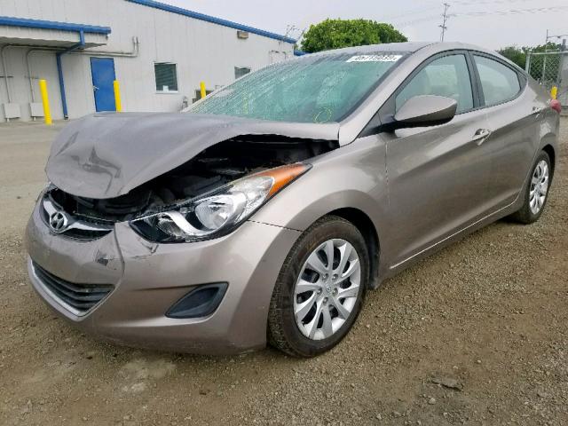 5NPDH4AE6DH206606 - 2013 HYUNDAI ELANTRA GL BROWN photo 2