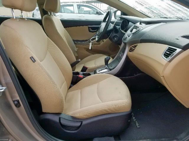 5NPDH4AE6DH206606 - 2013 HYUNDAI ELANTRA GL BROWN photo 5