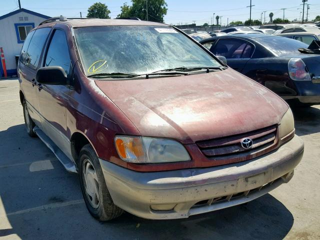 4T3ZF13C41U357972 - 2001 TOYOTA SIENNA LE MAROON photo 1