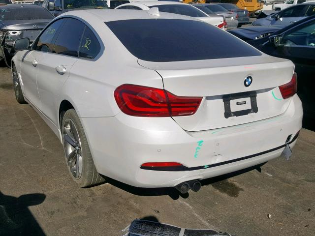 WBA4J1C56JBG77376 - 2018 BMW 430I GRAN WHITE photo 3