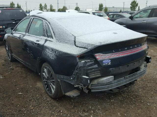 3LN6L2LUXER816762 - 2014 LINCOLN MKZ HYBRID BLACK photo 3