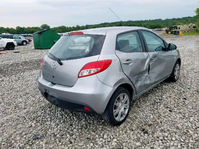 JM1DE1KY9C0148535 - 2012 MAZDA MAZDA2 SILVER photo 4