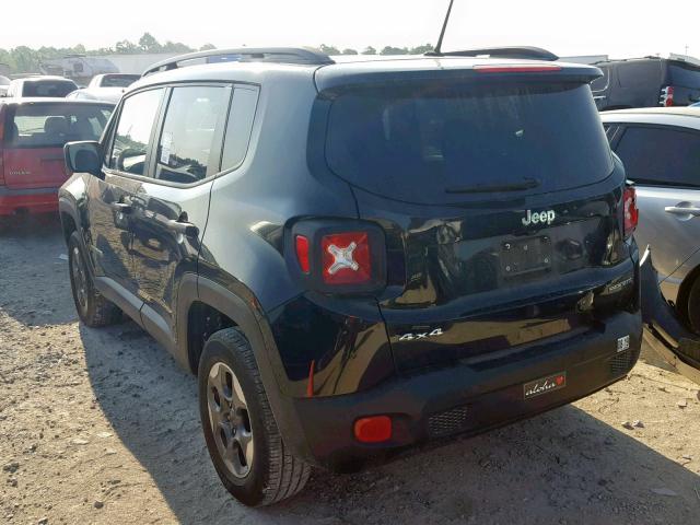 ZACCJBAW9GPD63216 - 2016 JEEP RENEGADE S შავი ფოტო 3