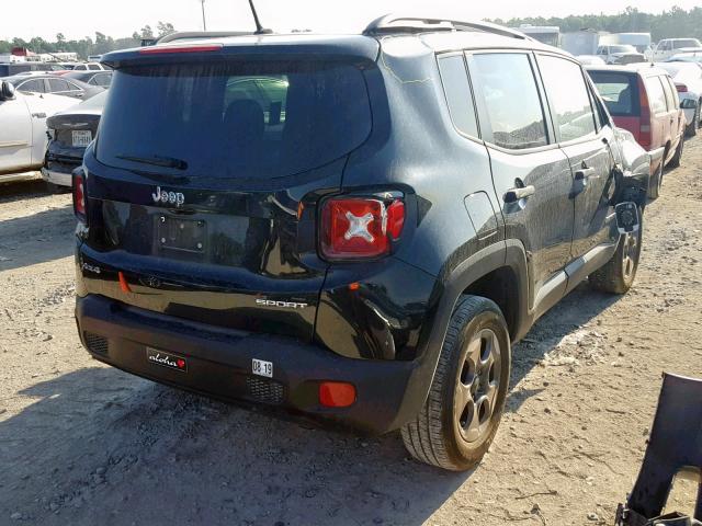 ZACCJBAW9GPD63216 - 2016 JEEP RENEGADE S შავი ფოტო 4
