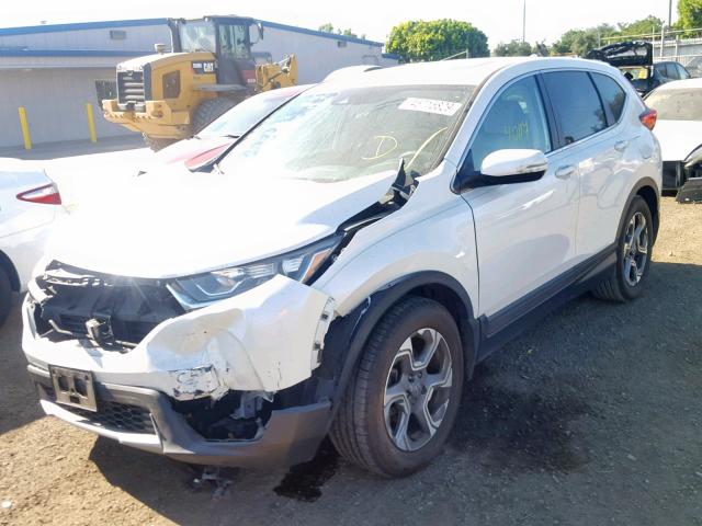 2HKRW1H58HH508419 - 2017 HONDA CR-V EX WHITE photo 2