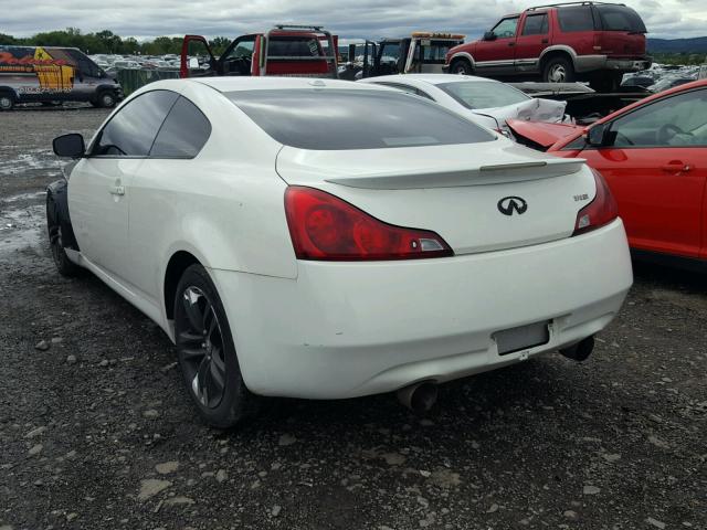 JNKCV64F69M651637 - 2009 INFINITI G37 WHITE photo 3