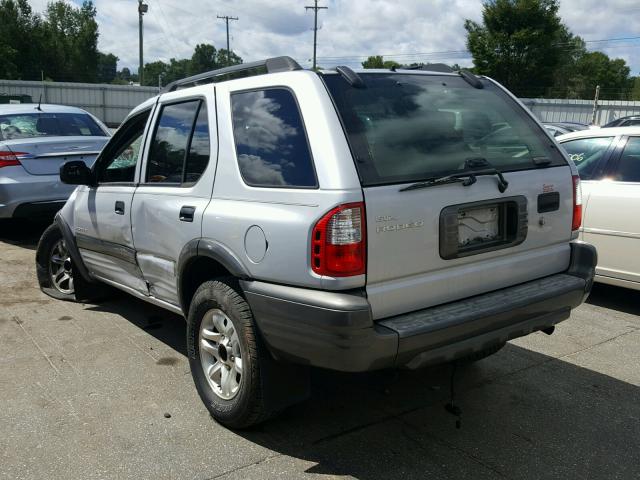 4S2CK58W834308726 - 2003 ISUZU RODEO S SILVER photo 3