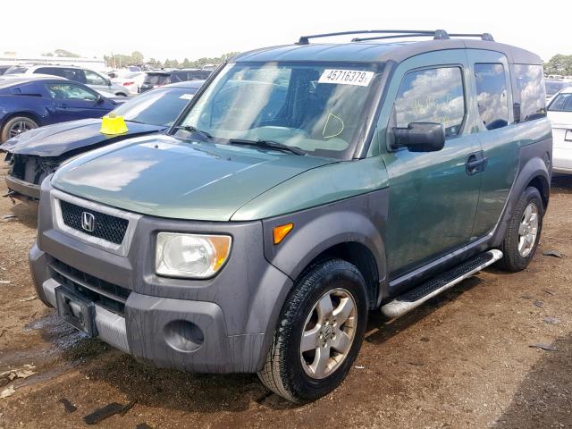 5J6YH28523L034929 - 2003 HONDA ELEMENT EX GREEN photo 2