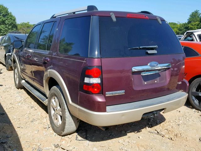 1FMEU64E37UB40612 - 2007 FORD EXPLORER E BURGUNDY photo 3