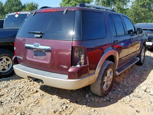 1FMEU64E37UB40612 - 2007 FORD EXPLORER E BURGUNDY photo 4