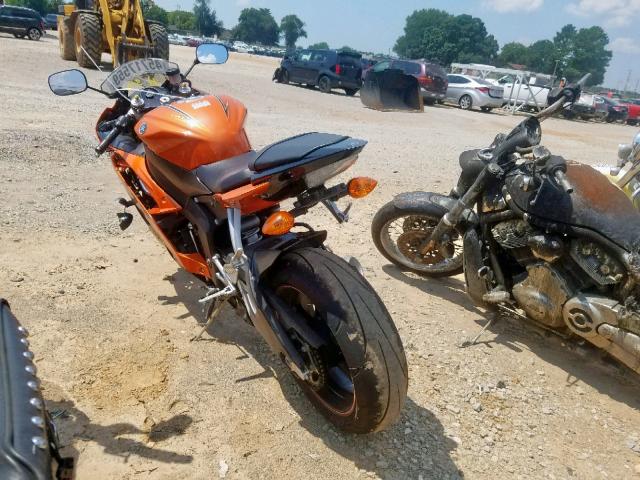 JYARJ16E89A012803 - 2009 YAMAHA YZFR6 ORANGE photo 3