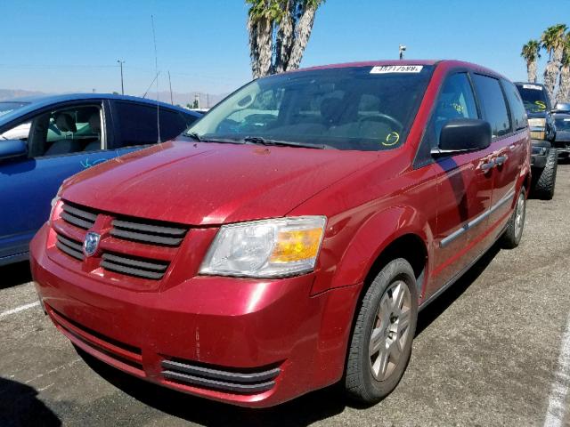 2D8HN44HX8R680035 - 2008 DODGE GRAND CARA RED photo 2