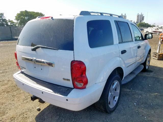 1D8HB58297F557823 - 2007 DODGE DURANGO LI WHITE photo 4