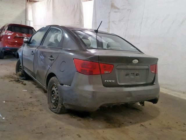 KNAFU4A29A5041685 - 2010 KIA FORTE EX GRAY photo 3