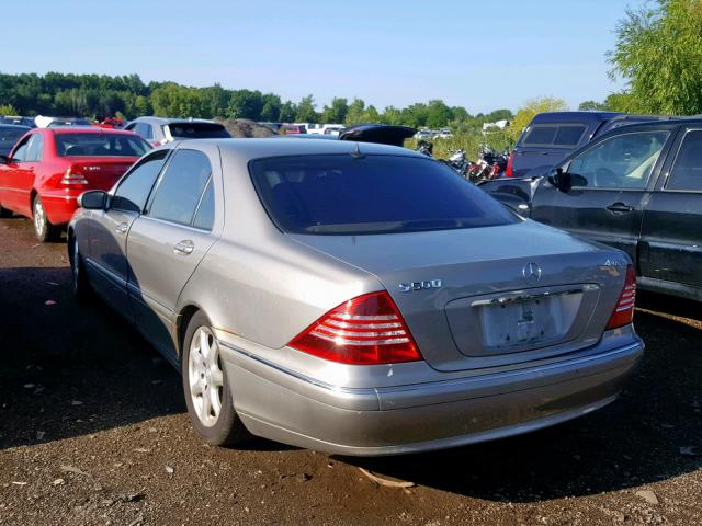 WDBNG84J73A350032 - 2003 MERCEDES-BENZ S 500 4MAT SILVER photo 3