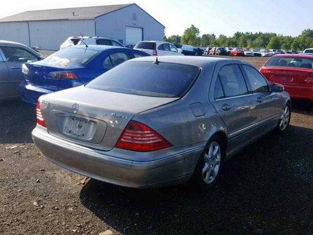 WDBNG84J73A350032 - 2003 MERCEDES-BENZ S 500 4MAT SILVER photo 4